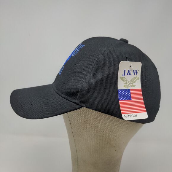 J&W Women's Strapback Hat Black Adjustable Dog Mom Embroidered Logo W/Tags - Picture 5 of 11
